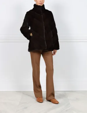 The Keilani Mink Fur & Suede Jacket